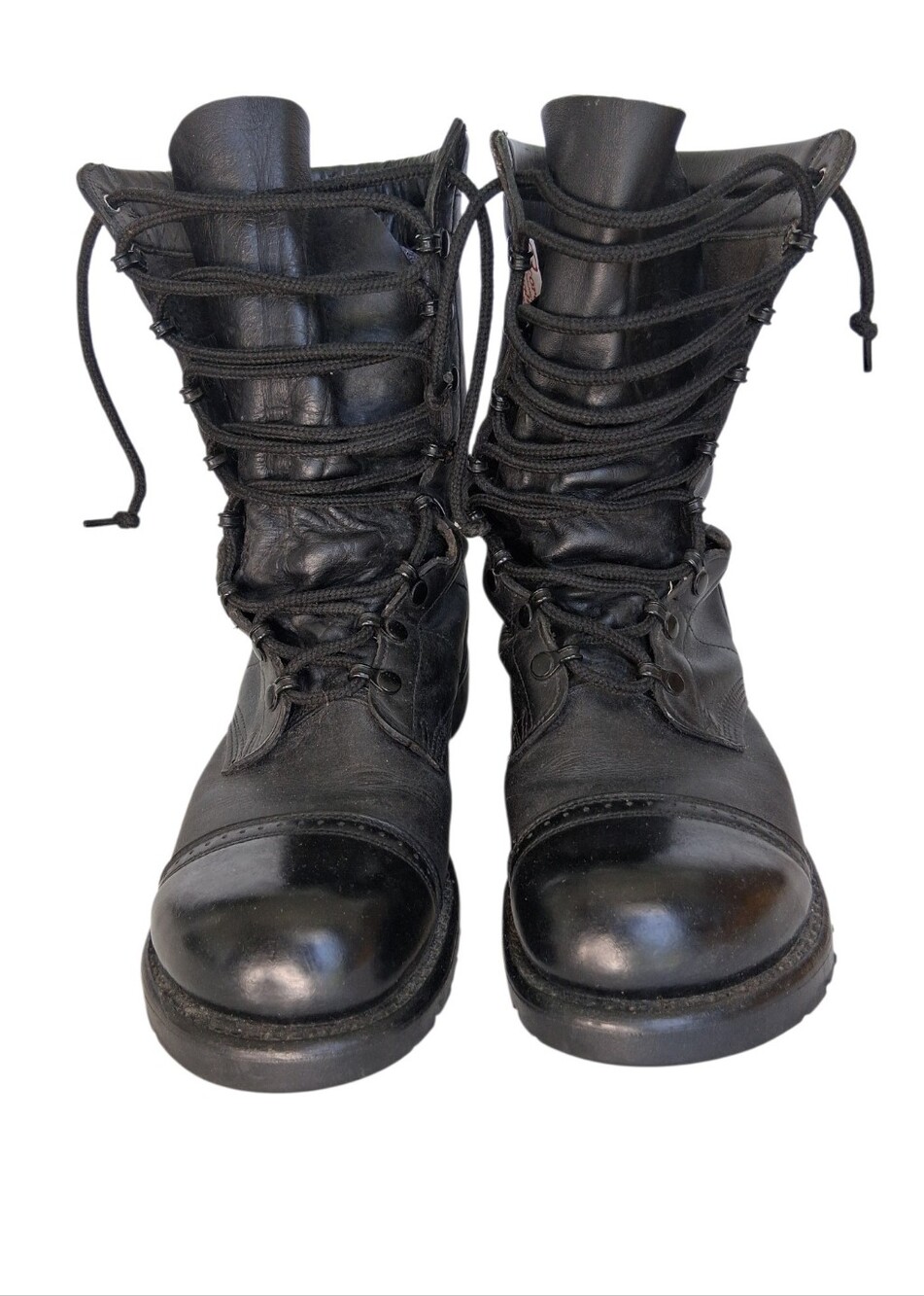 vintage Corcoran 1525 Mens Black Tactical Leather Lace-Up 10" Jump Boots Size 12